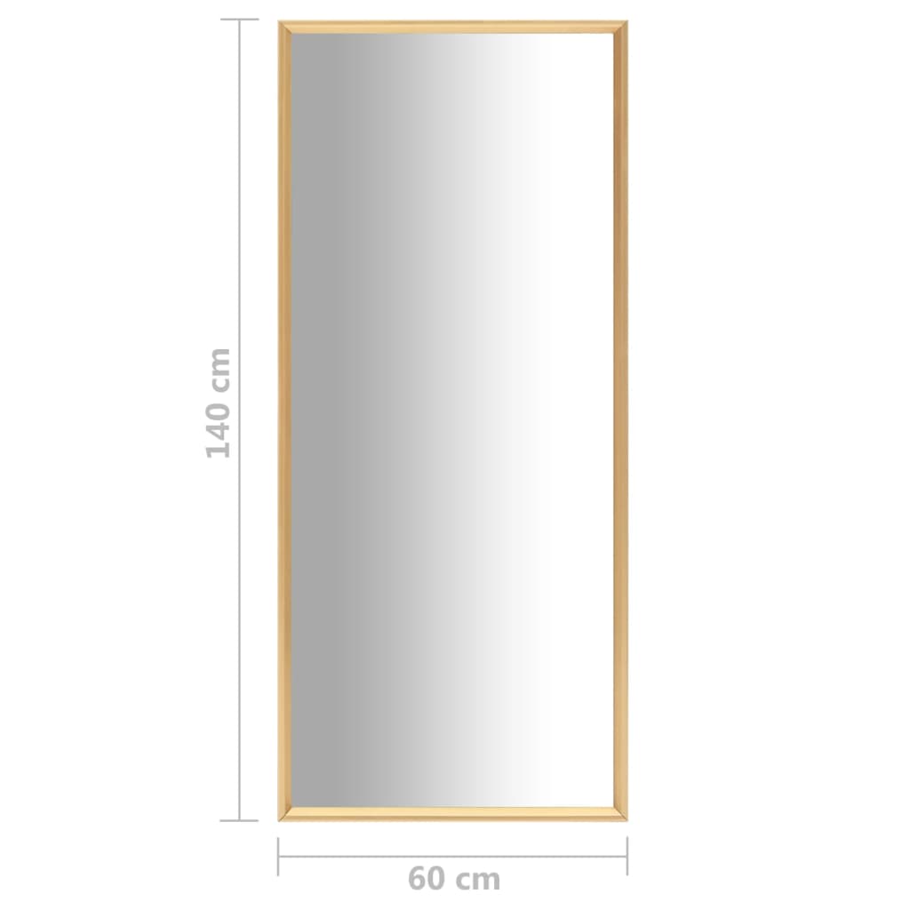Väggspegel guld 140x60 cm