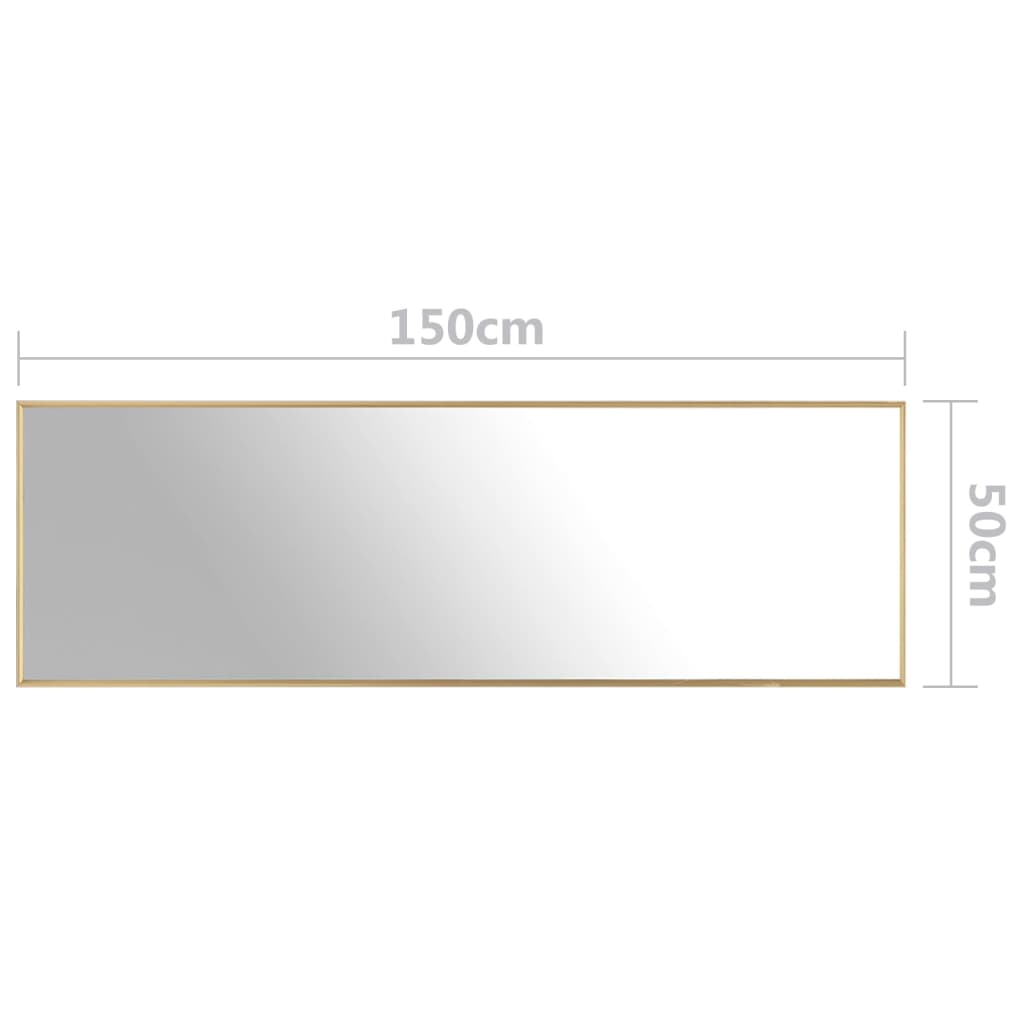 Väggspegel 150x50 cm guld