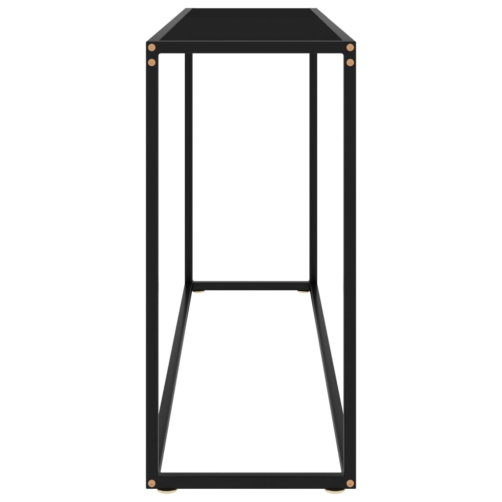 Avlastningsbord Konsollbord Svart 120x35x75 cm härdat glas