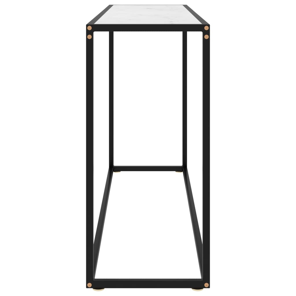 Avlastningsbord Konsollbord Vit 120x35x75 cm härdat glas