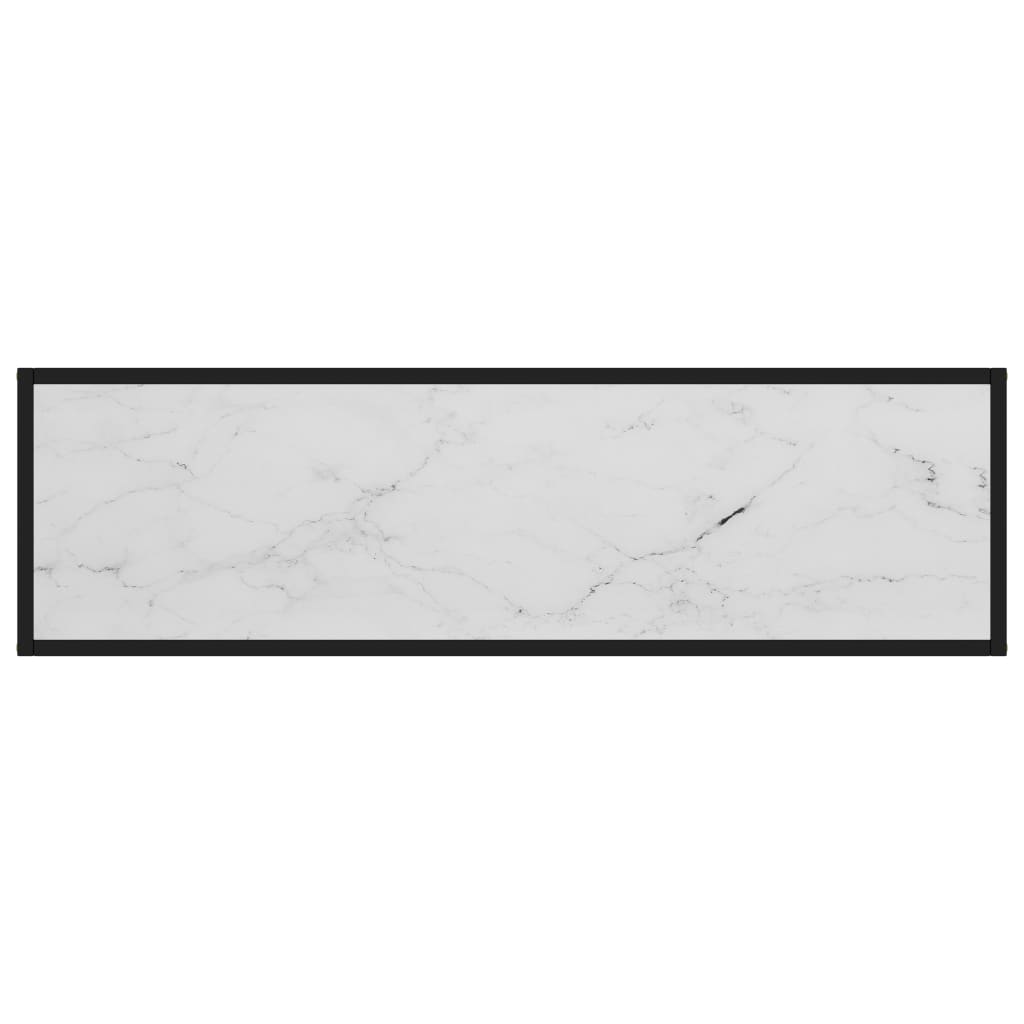 Avlastningsbord Konsollbord Vit 120x35x75 cm härdat glas