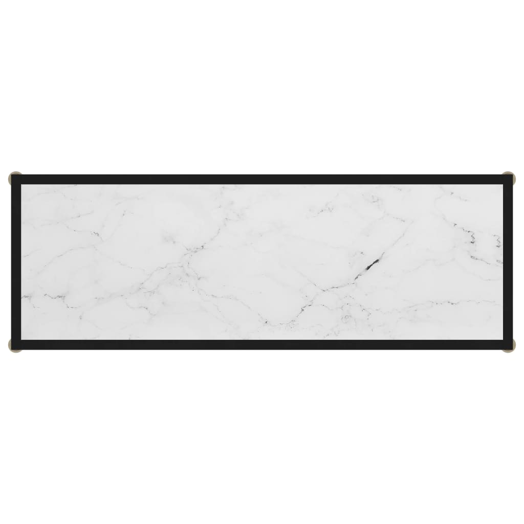 Avlastningsbord Konsollbord Vit 100x35x75 cm härdat glas
