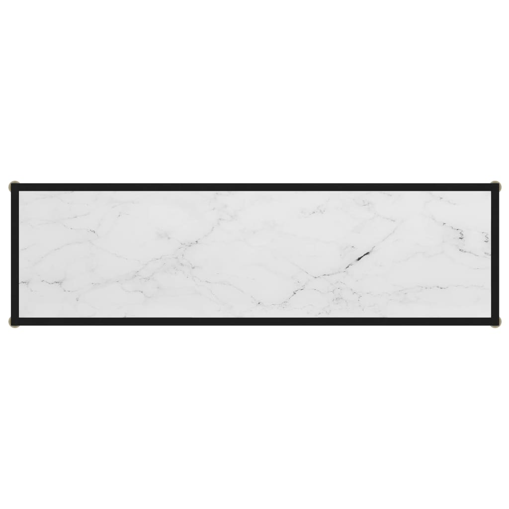 Avlastningsbord Konsollbord Vit 120x35x75 cm härdat glas