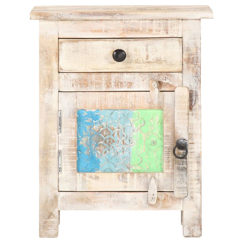 Sängbord Nattduksbord Trä 40x30x50 cm massivt grovt akaciaträ