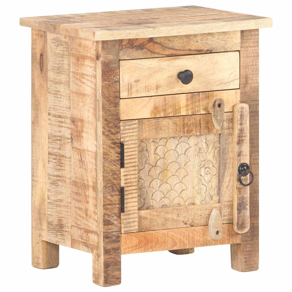 Sängbord Nattduksbord Trä 40x30x50 cm massivt grovt mangoträ