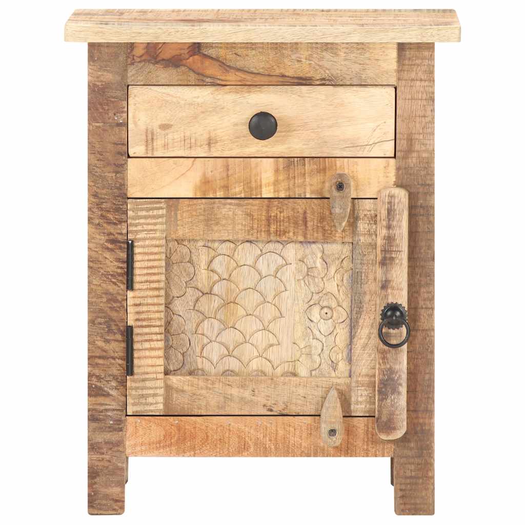 Sängbord Nattduksbord Trä 40x30x50 cm massivt grovt mangoträ