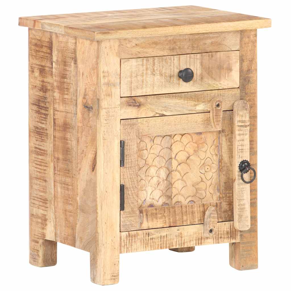 Sängbord Nattduksbord Trä 40x30x50 cm massivt grovt mangoträ