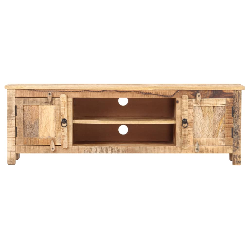 TV-bänk 120x30x40 cm grovt mangoträ