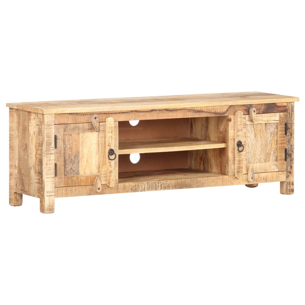 TV-bänk 120x30x40 cm grovt mangoträ