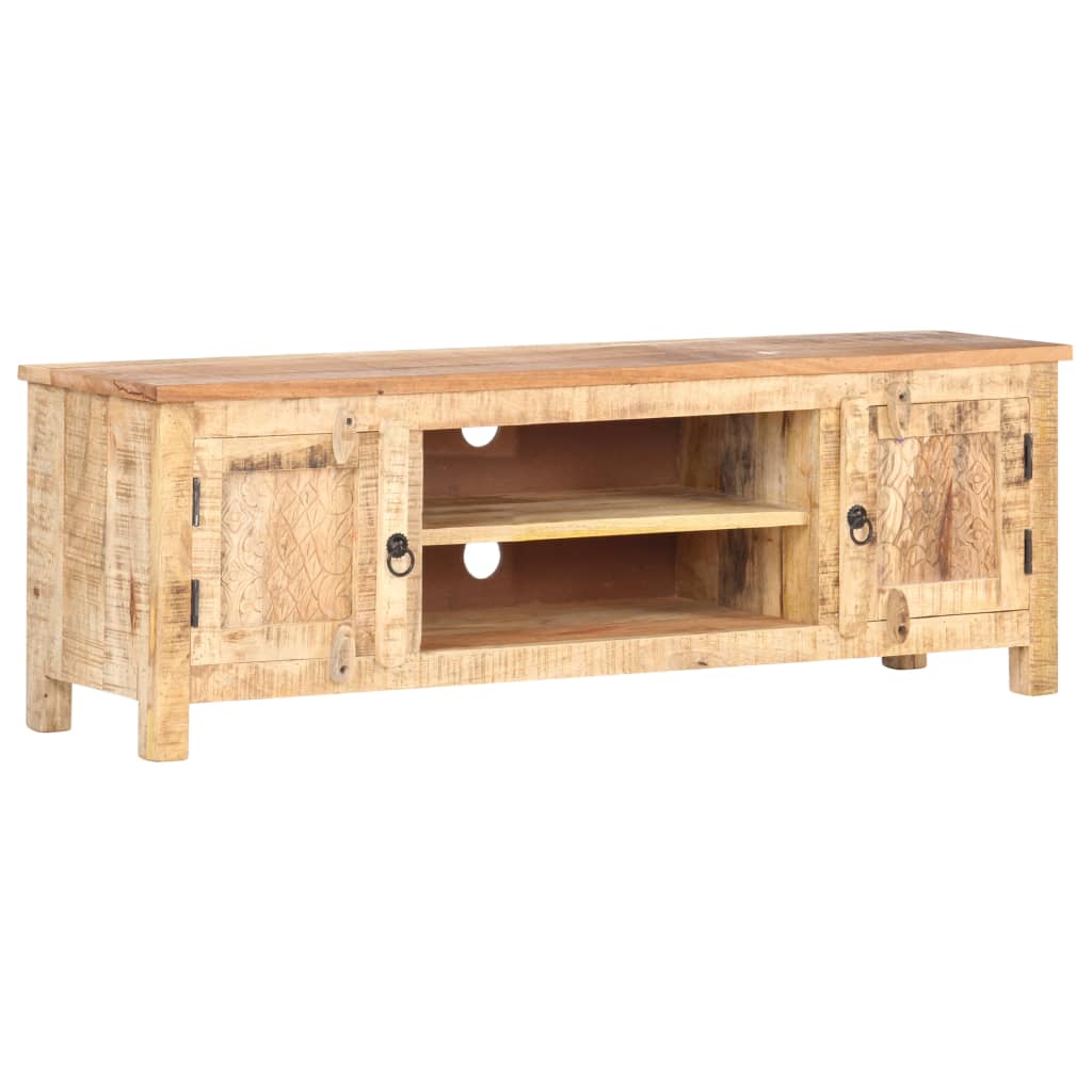 TV-bänk 120x30x40 cm grovt mangoträ