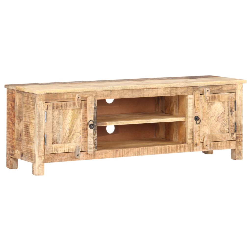 TV-bänk 120x30x40 cm grovt mangoträ