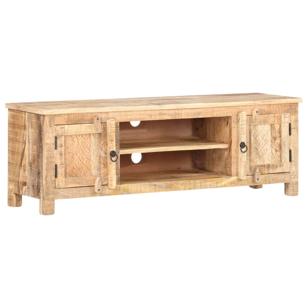 TV-bänk 120x30x40 cm grovt mangoträ