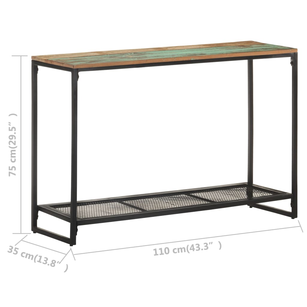 Avlastningsbord Konsollbord Trä 110x35x75 cm massivt återvunnet trä