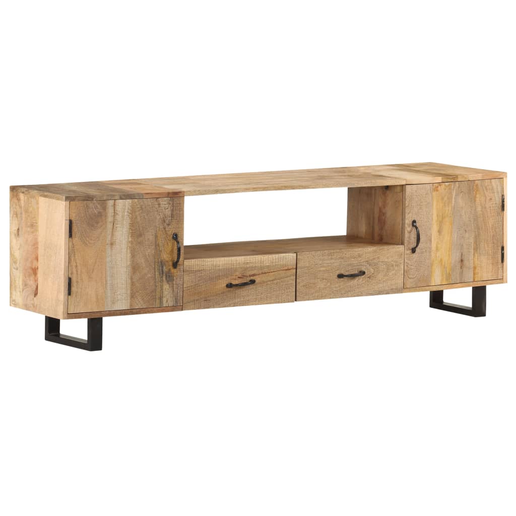 Tv-bänk 160x30x45 cm massivt mangoträ