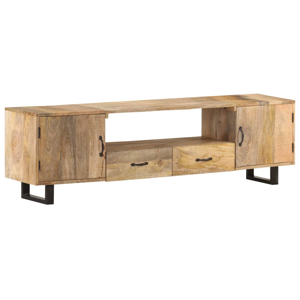 Tv-bänk 160x30x45 cm massivt mangoträ