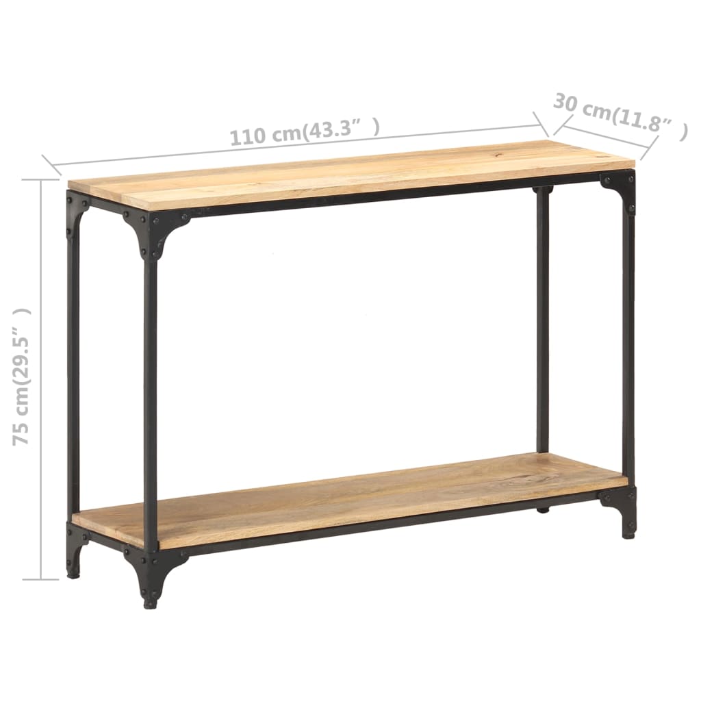 Avlastningsbord Konsollbord Trä 110x30x75 cm massivt mangoträ