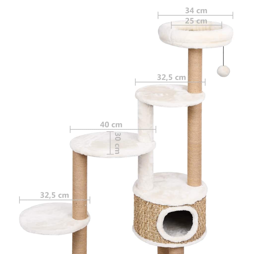 Kattmöbel Klösträd med dyna och klöspelare 148 cm sjögräs