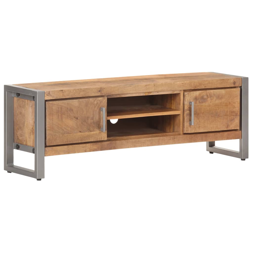 Tv-bänk 120x30x40 cm grovt mangoträ