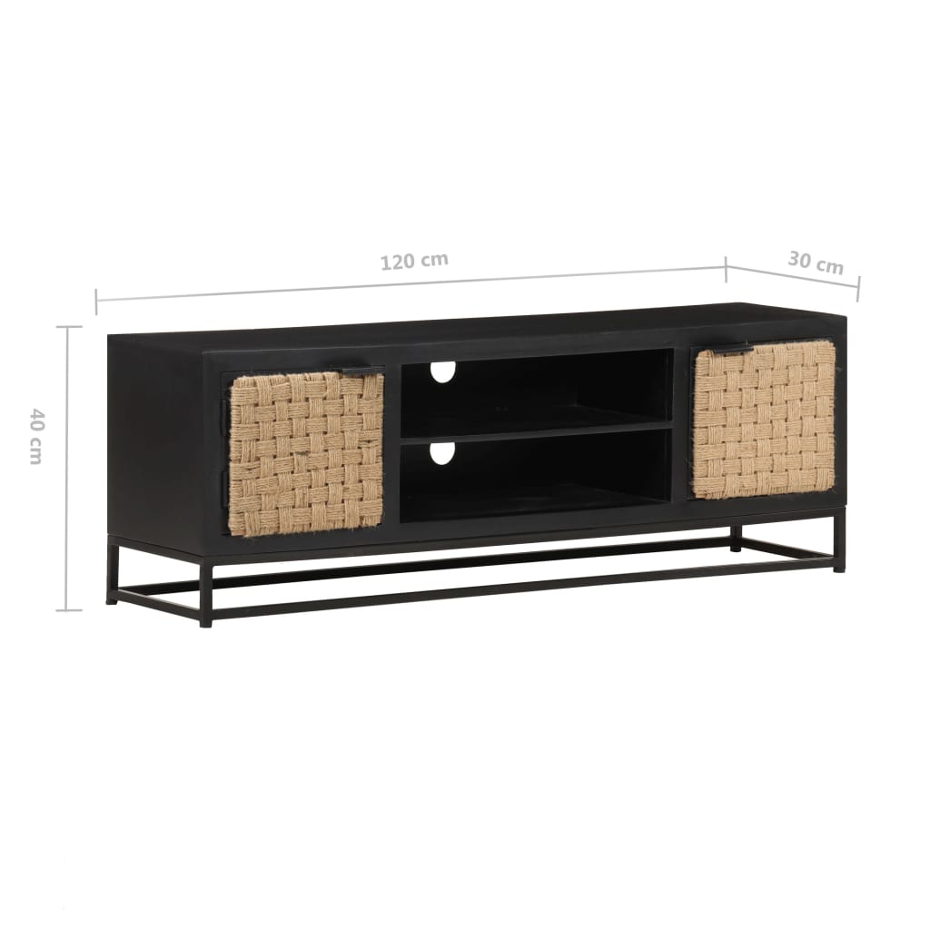 TV-bänk 120x30x40 cm massivt mangoträ