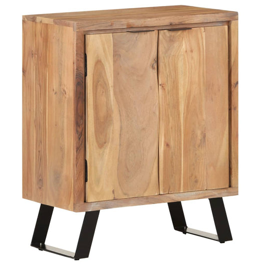 Skänk Trä 60x36x76 cm massivt akaciaträ med levande kant