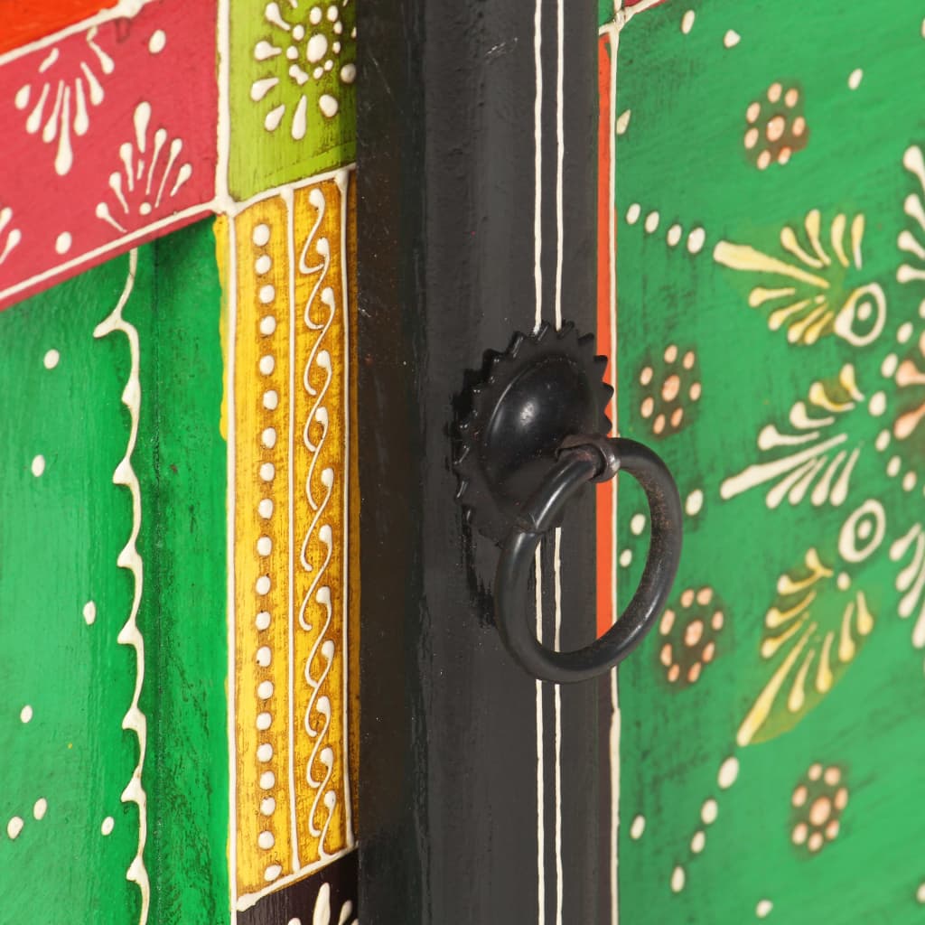 Skänk Trä Handmålad 60x30x75 cm massivt mangoträ