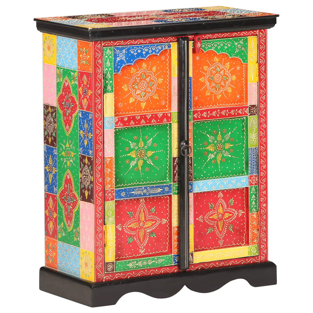 Skänk Trä Handmålad 60x30x75 cm massivt mangoträ