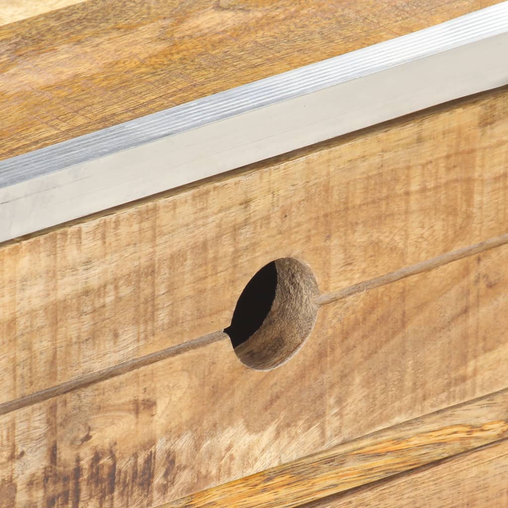 Soffbord Trä 89x59x33 cm massivt grovt mangoträ