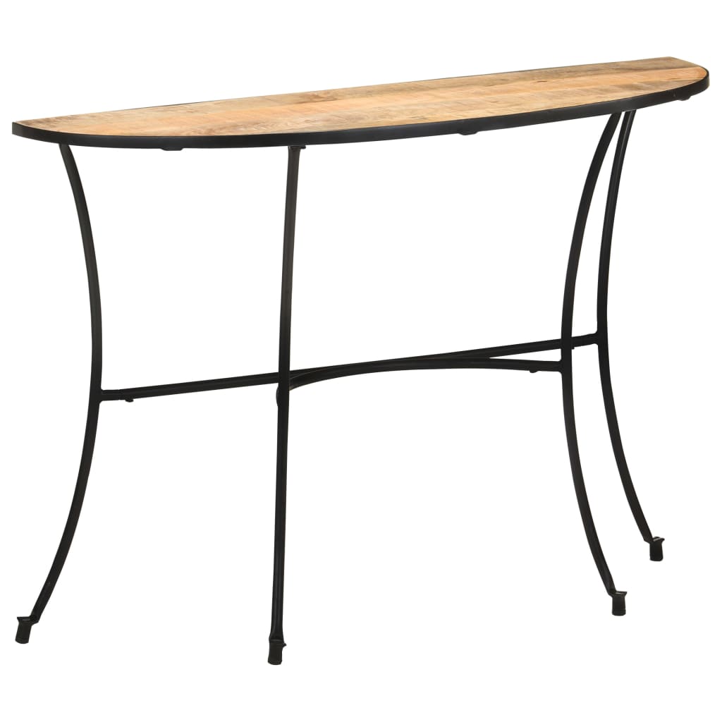 Avlastningsbord Konsollbord Trä 110x40x77 cm massivt mangoträ halvmånebord