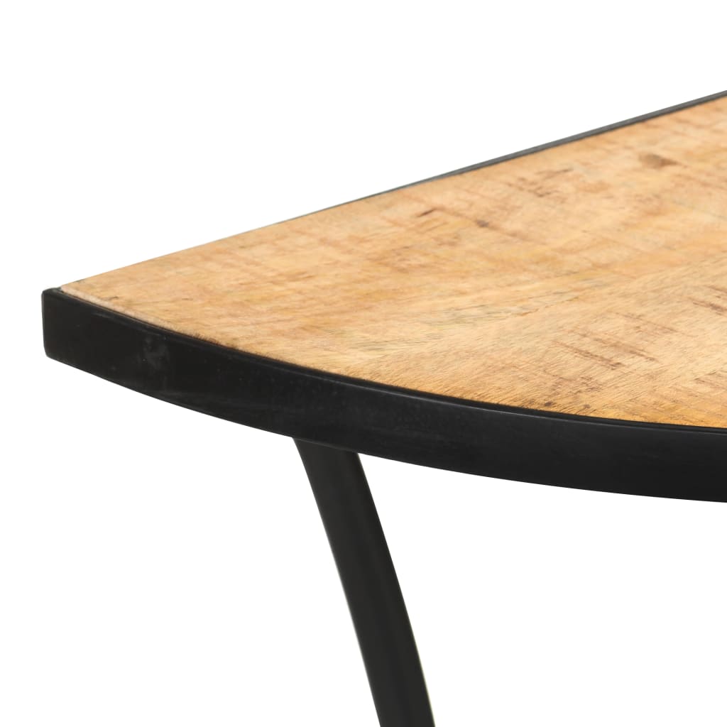 Avlastningsbord Konsollbord Trä 110x40x77 cm massivt mangoträ halvmånebord