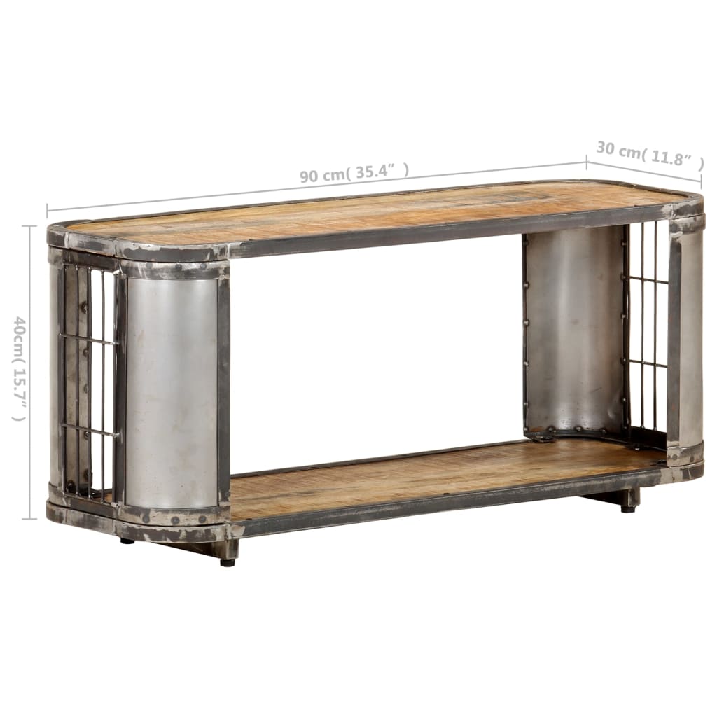 TV-bänk 90x30x40 cm massivt mangoträ