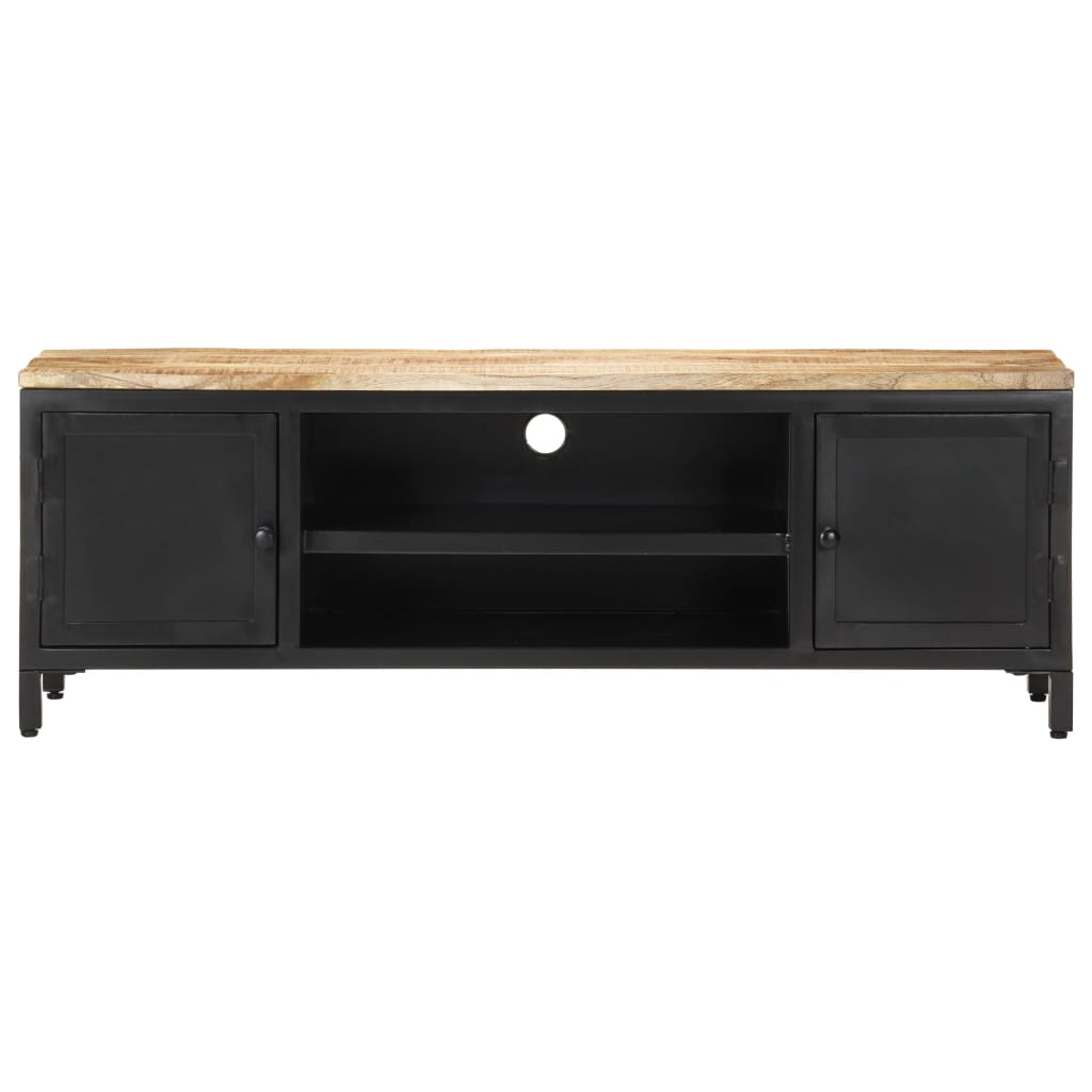 TV-bänk 120x30x40 cm massivt grovt mangoträ