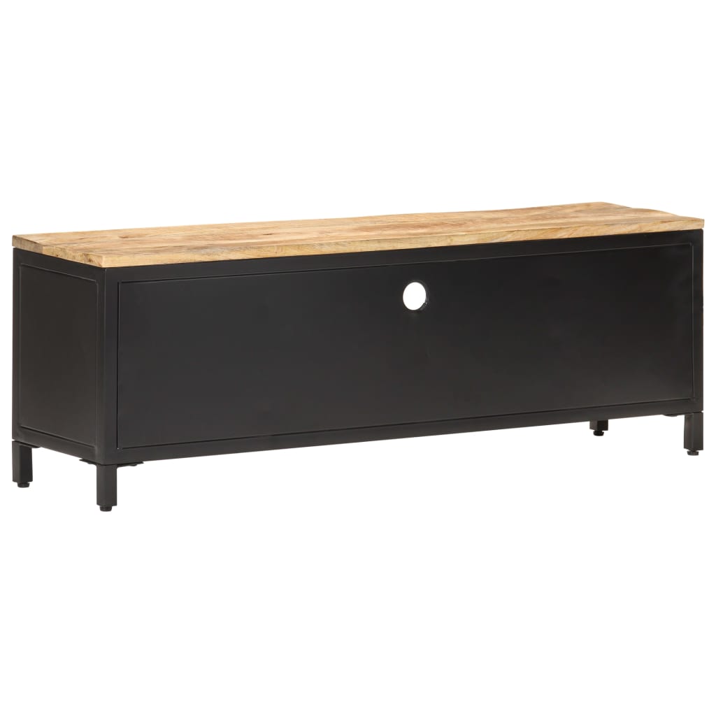 TV-bänk 120x30x40 cm massivt grovt mangoträ