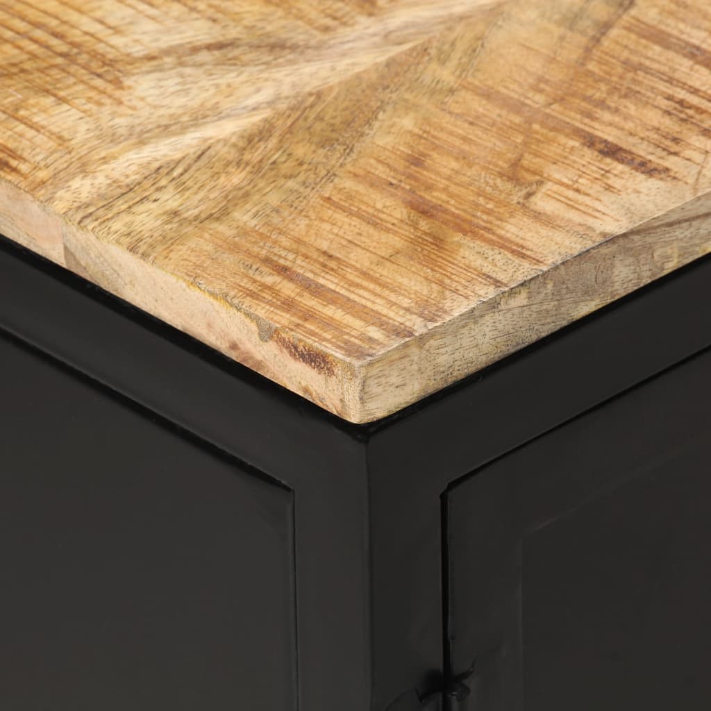 TV-bänk 120x30x40 cm massivt grovt mangoträ