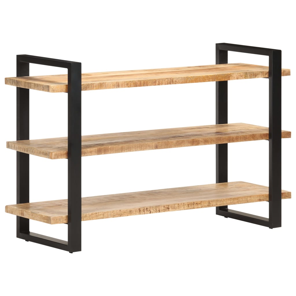 Skänk Trä med 3 hyllor 120x40x75 cm grovt mangoträ