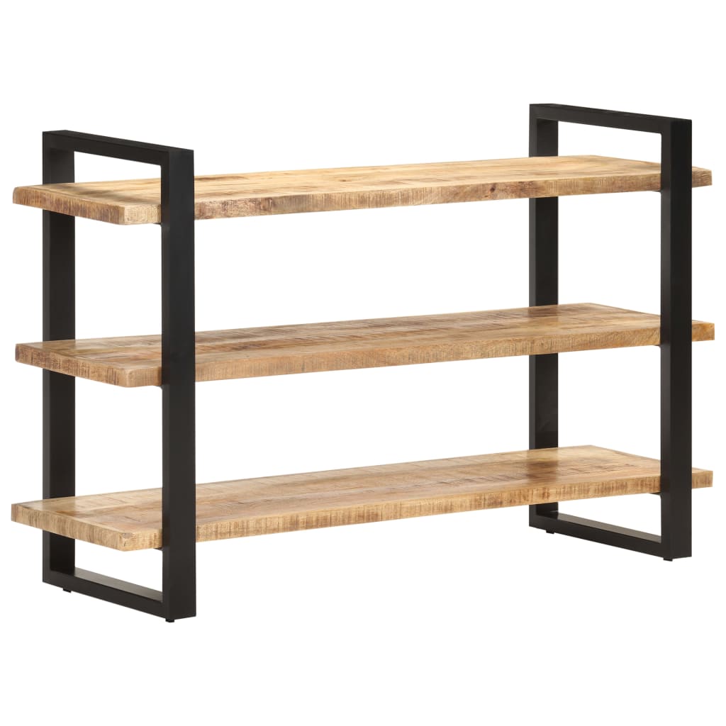 Skänk Trä med 3 hyllor 120x40x75 cm grovt mangoträ