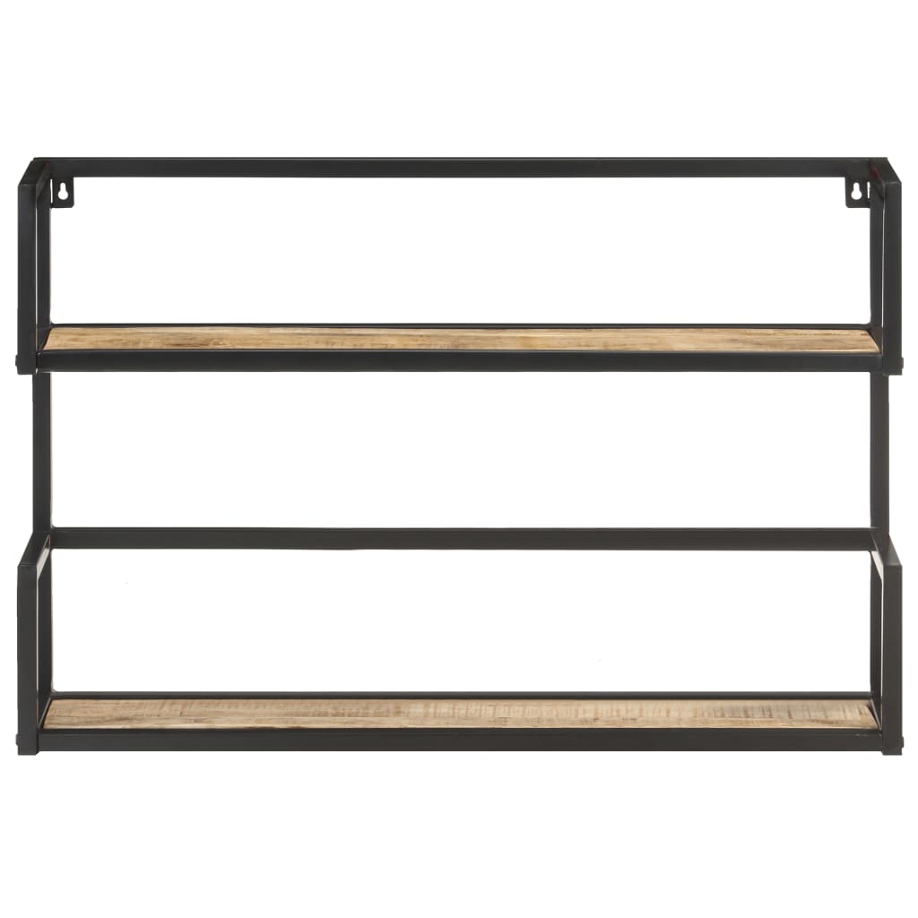 Vägghylla 60x20x60 cm grovt mangoträ