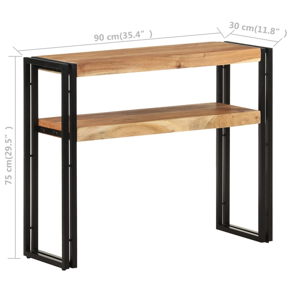 Avlastningsbord Konsollbord Trä 90x30x75 cm massivt akaciaträ
