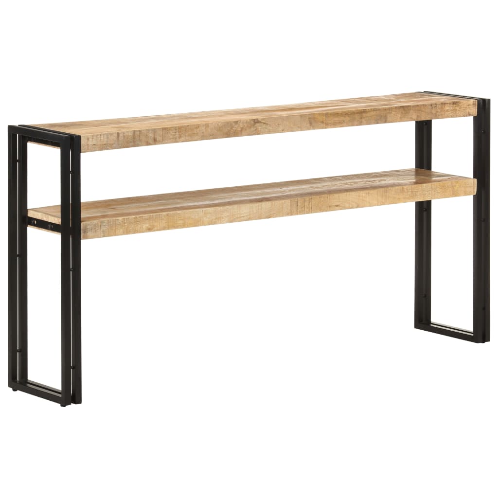 Avlastningsbord 150x30x75 cm grovt mangoträ