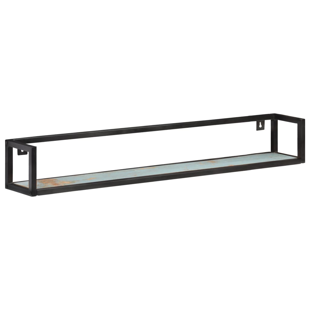 Vägghylla Trä 2 st 120 cm massivt återvunnet trä