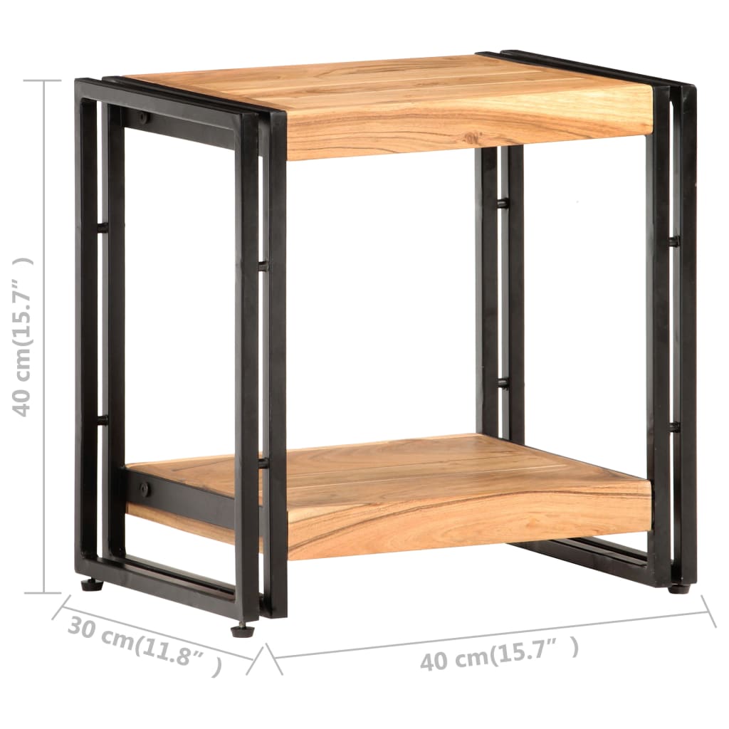 Sidobord Trä 40x30x40 cm massivt akaciaträ
