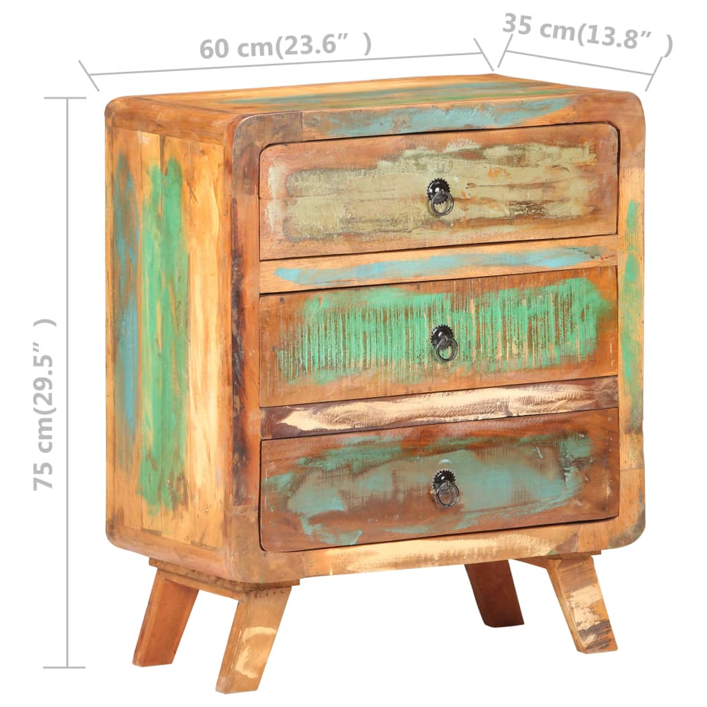 Skänk Trä 60x35x75 cm massivt återvunnet trä