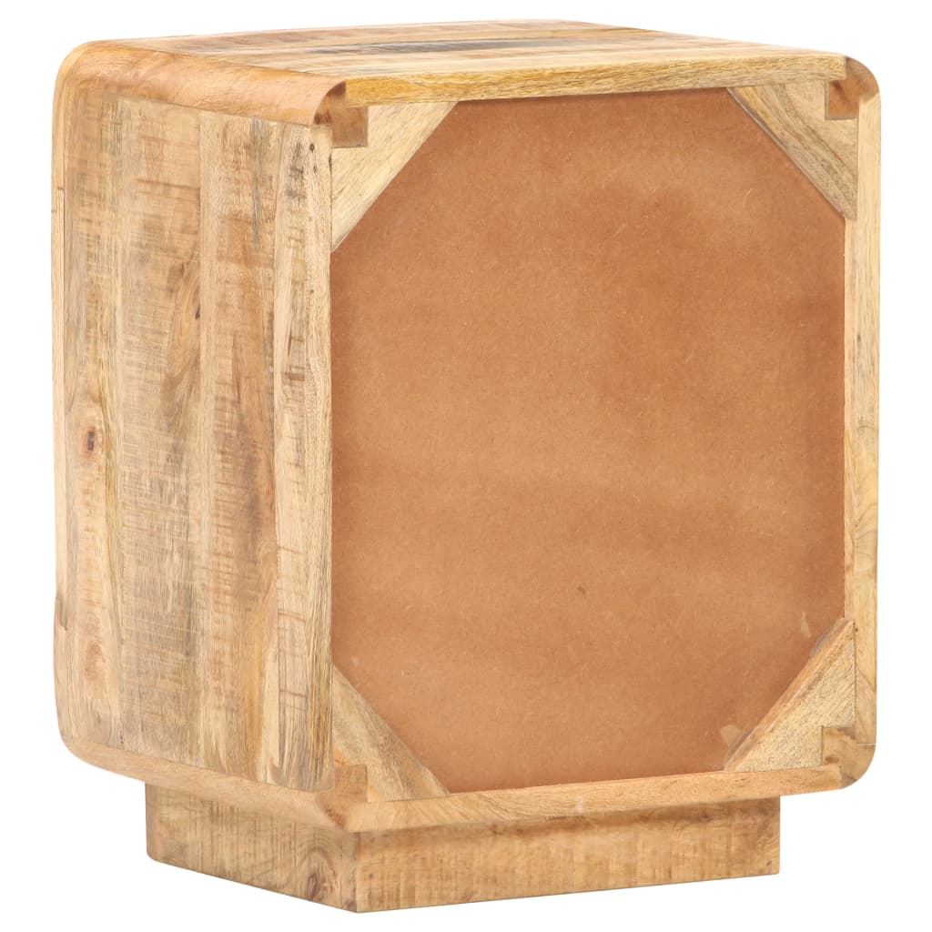 Sängbord 40x30x50 cm massivt grovt mangoträ