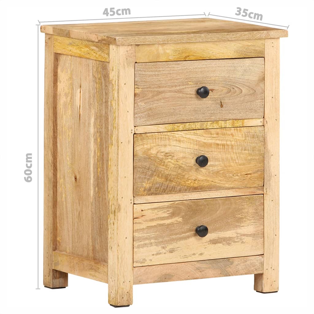 Sängbord Nattduksbord Trä 45x35x60 cm massivt mangoträ