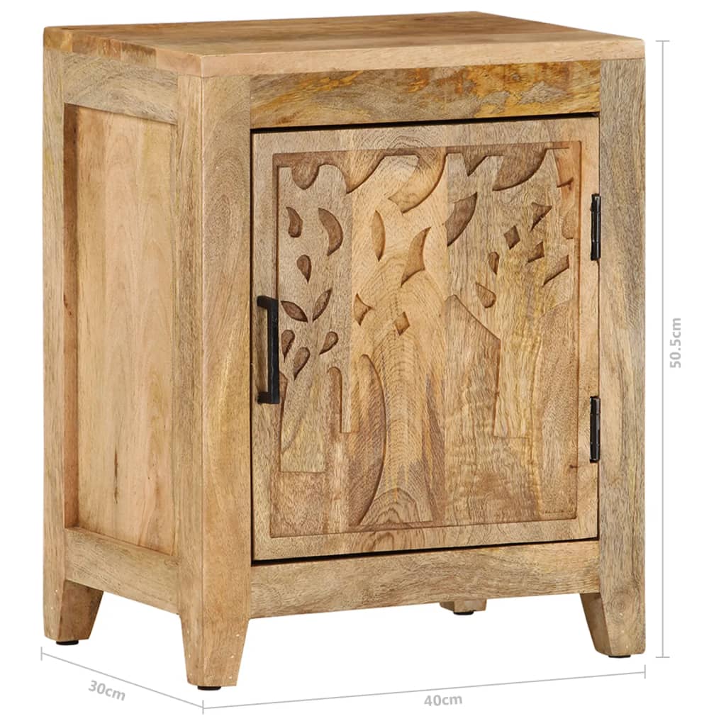 Sängbord Nattduksbord Trä 40x30x50 cm massivt mangoträ