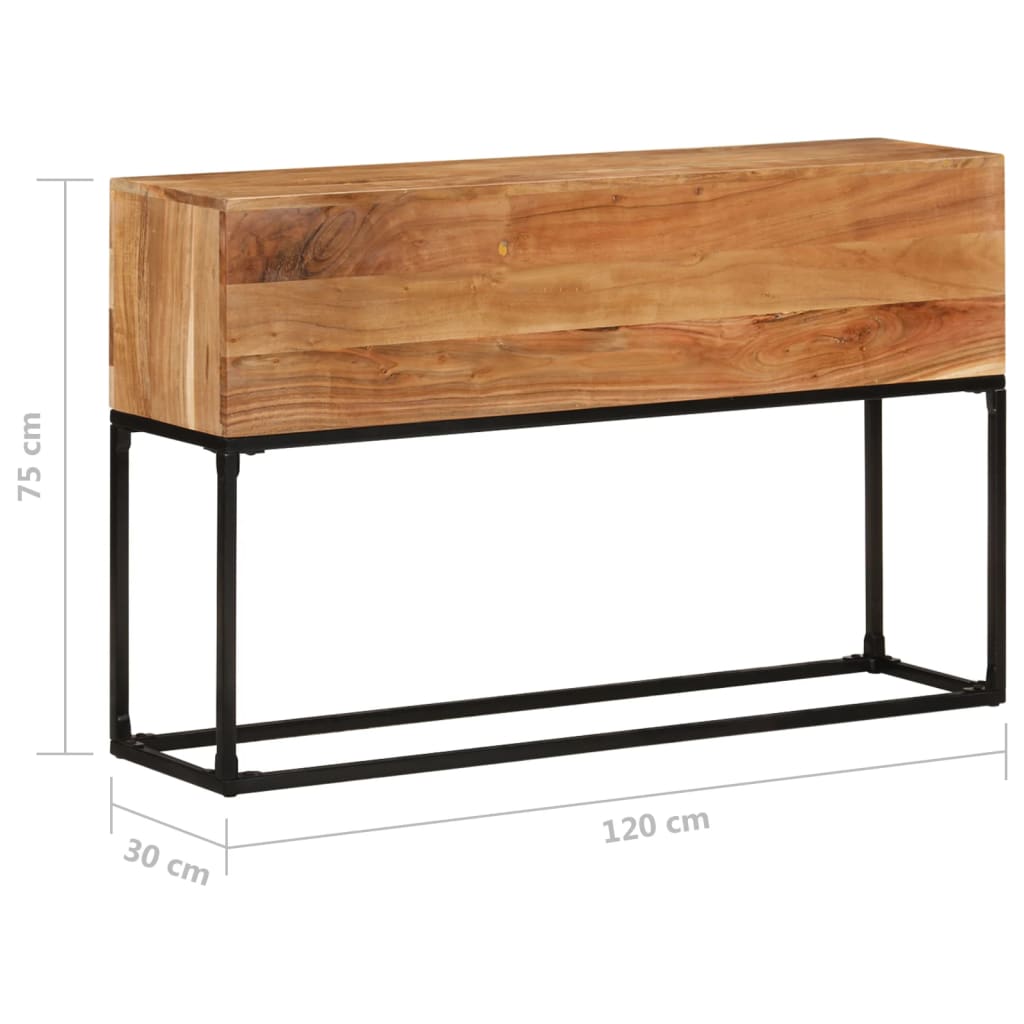 Avlastningsbord Konsollbord Trä 120x30x75 cm massivt akaciaträ