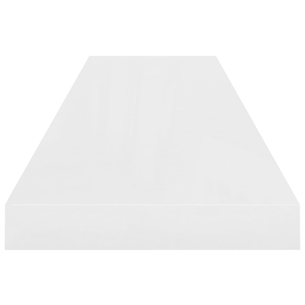 Vägghylla Högglans Vit Svävande Flytande 4 st 90x23,5x3,8 cm