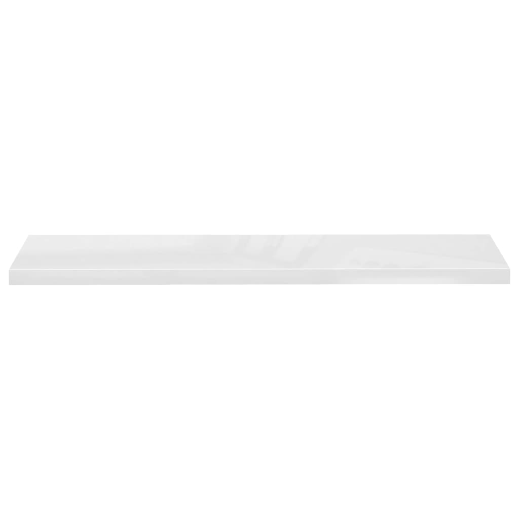Vägghylla Högglans Vit Svävande Flytande 4 st 120x23,5x3,8 cm