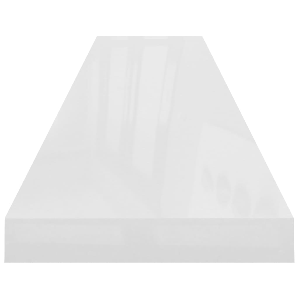 Vägghylla Högglans Vit Svävande Flytande 4 st 120x23,5x3,8 cm