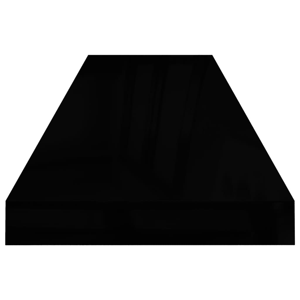 Vägghylla Högglans Svart Svävande Flytande 4 st 90x23,5x3,8 cm