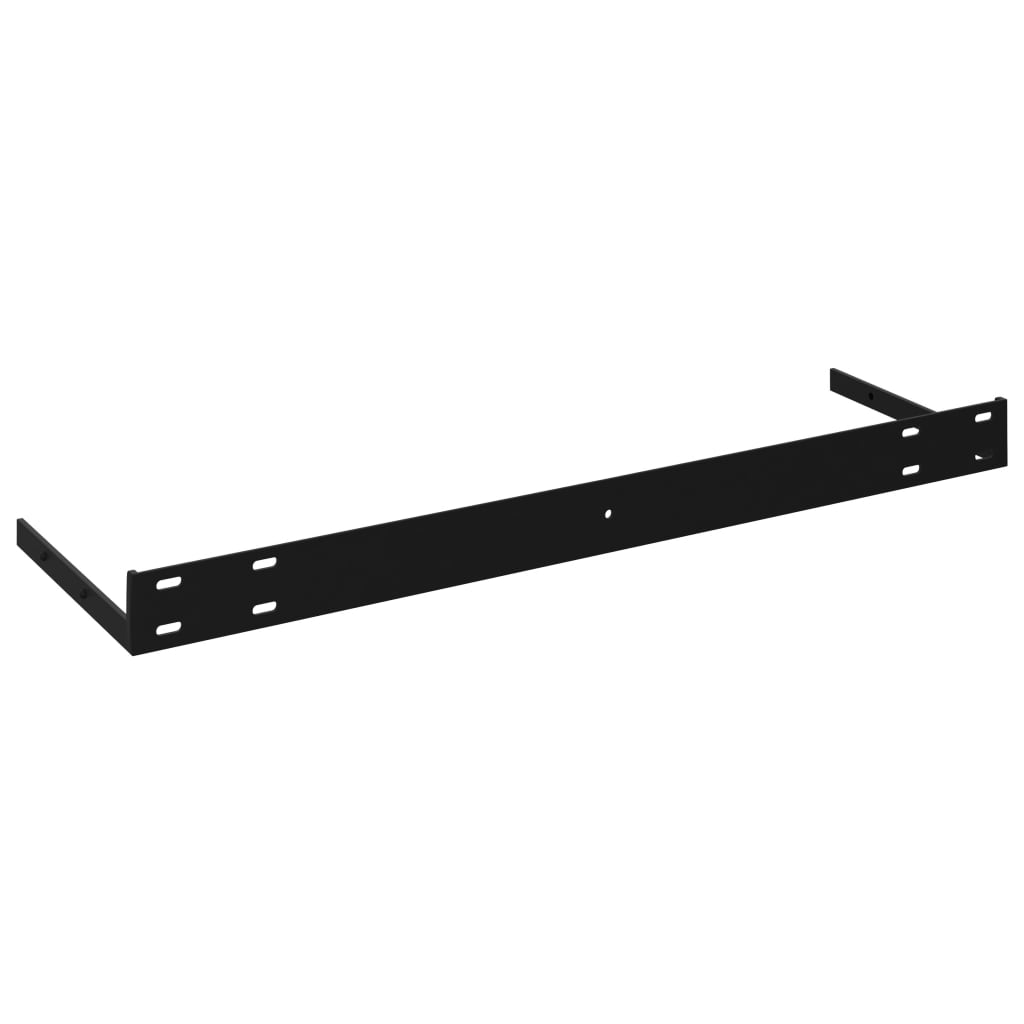 Vägghylla Högglans Svart 2 st 120x23,5x3,8 cm MDF